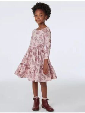 Janie And Jack The Everyday 3/4 Sleeve floral Dress SZ 7